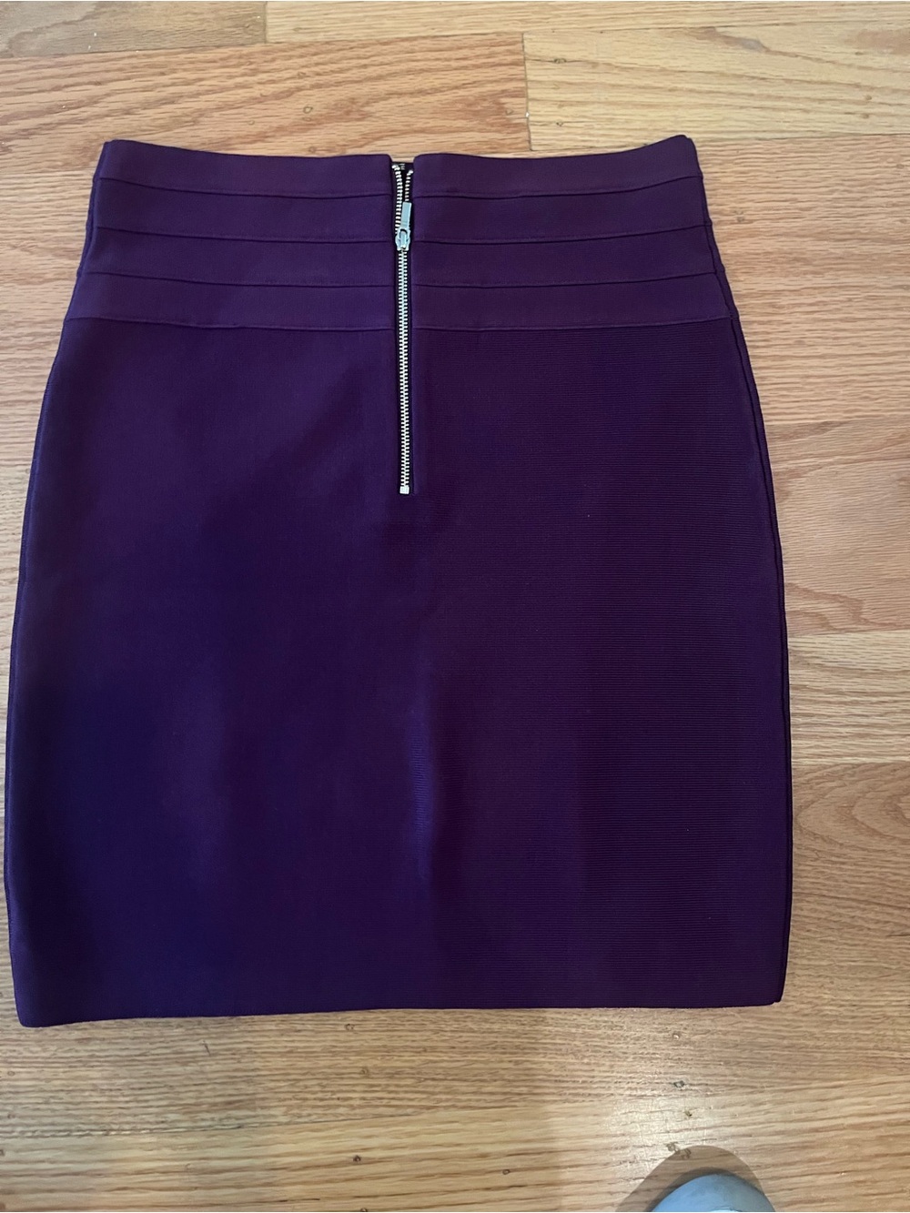Bebe Burgundy Bandage Bodycon Pencil Skirt Size Large